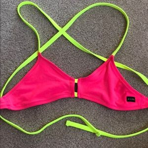 electric pink/yellow jolyn swimsuit top